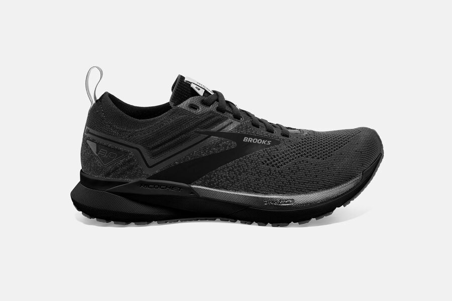 Brooks Running Shoes - Ricochet 3 Road Womens - Black - QYS-480125